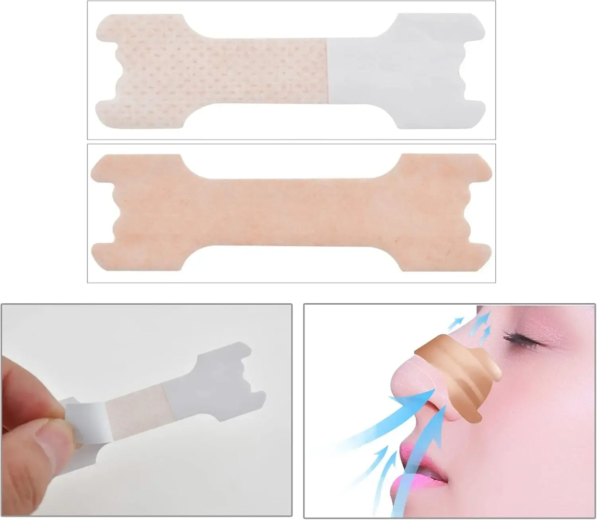 Pack of 30 Breath Nasal Strips Stop Snoring Aid - Omega Lifestyles