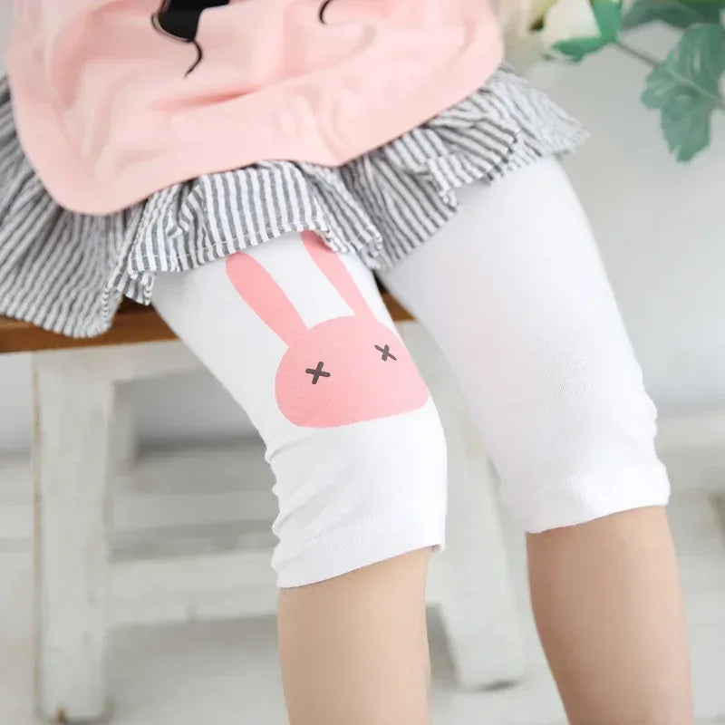 Girls Cartoon Rabbit Calf-Length Cotton Leggings - Omega Lifestyles