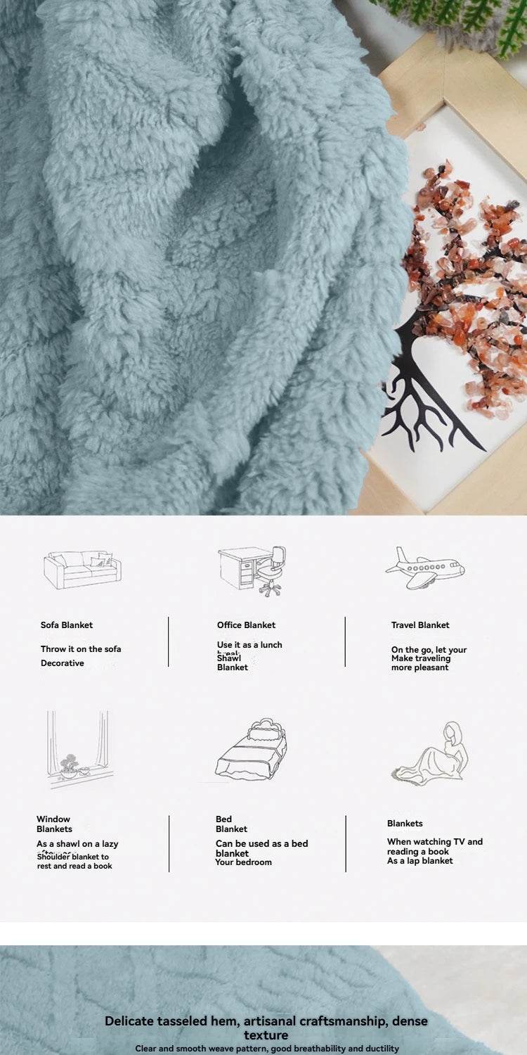Lightweight Breathable Coral Fleece Polyester Blanket - Sleep Galleria