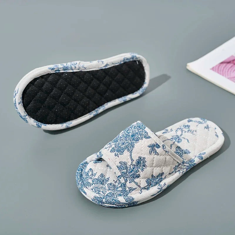 Cotton Floral Lightweight Antislip Indoor Women’s Slippers