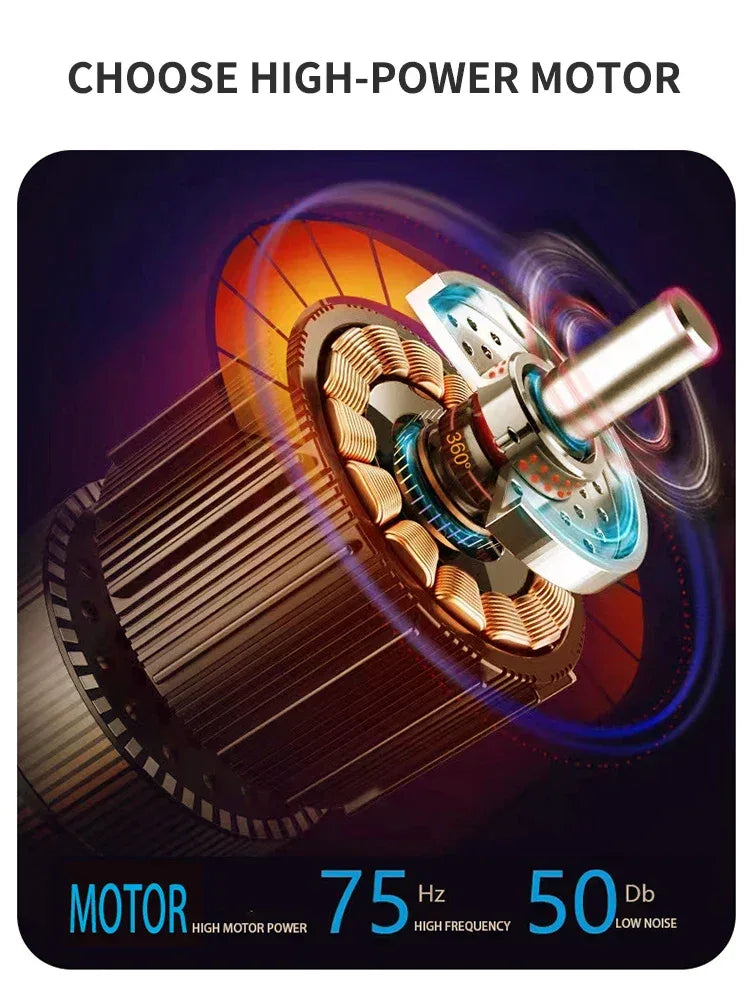 Electric Massage Gun With 8 Heads Touch Screen - Omega Lifestyles