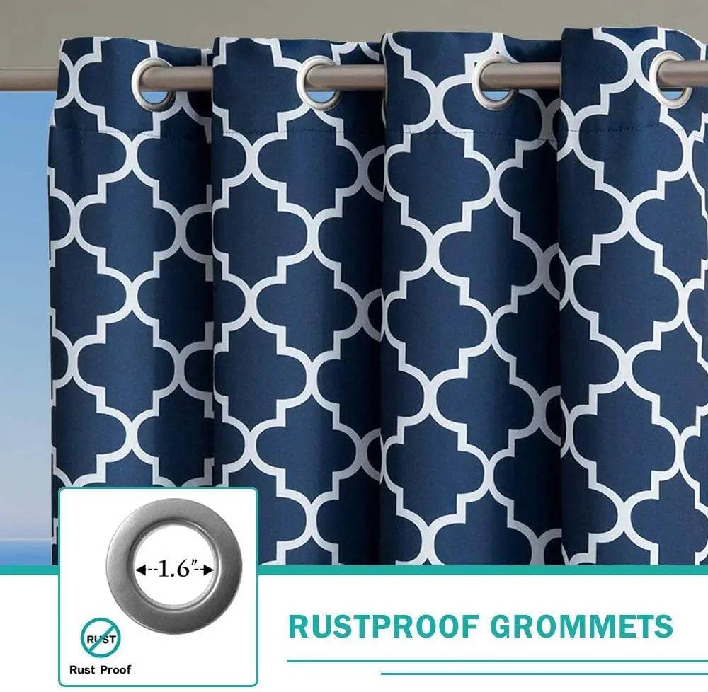 Waterproof Outdoor Blackout Curtain For Patio Privacy