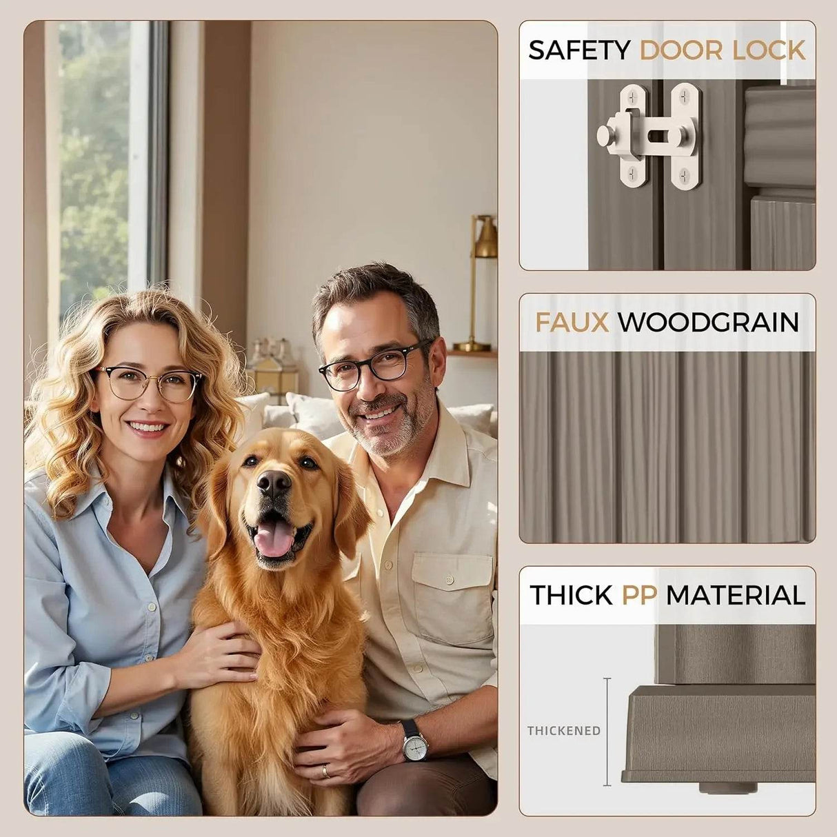 Lockable Resin Dog Crate End Table Nightstand - Omega Lifestyles