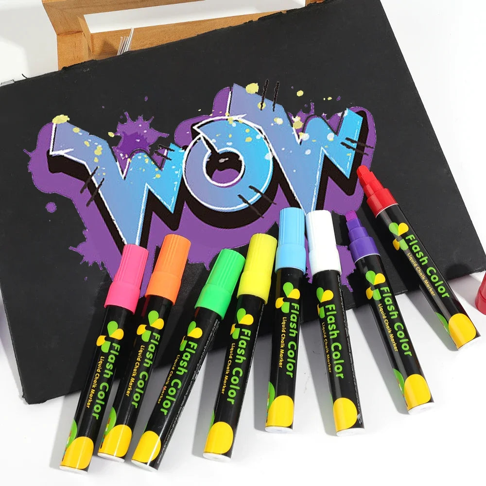 Erasable Liquid Chalk Markers Set Of 8 Colors