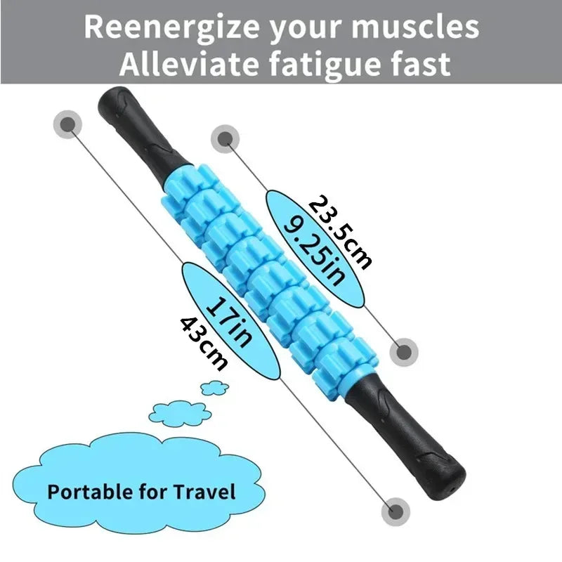 9 Wheel Full Body Fitness Massage Roller Stick - Omega Lifestyles