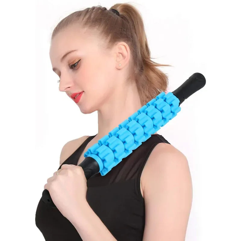 9 Wheel Full Body Fitness Massage Roller Stick - Omega Lifestyles