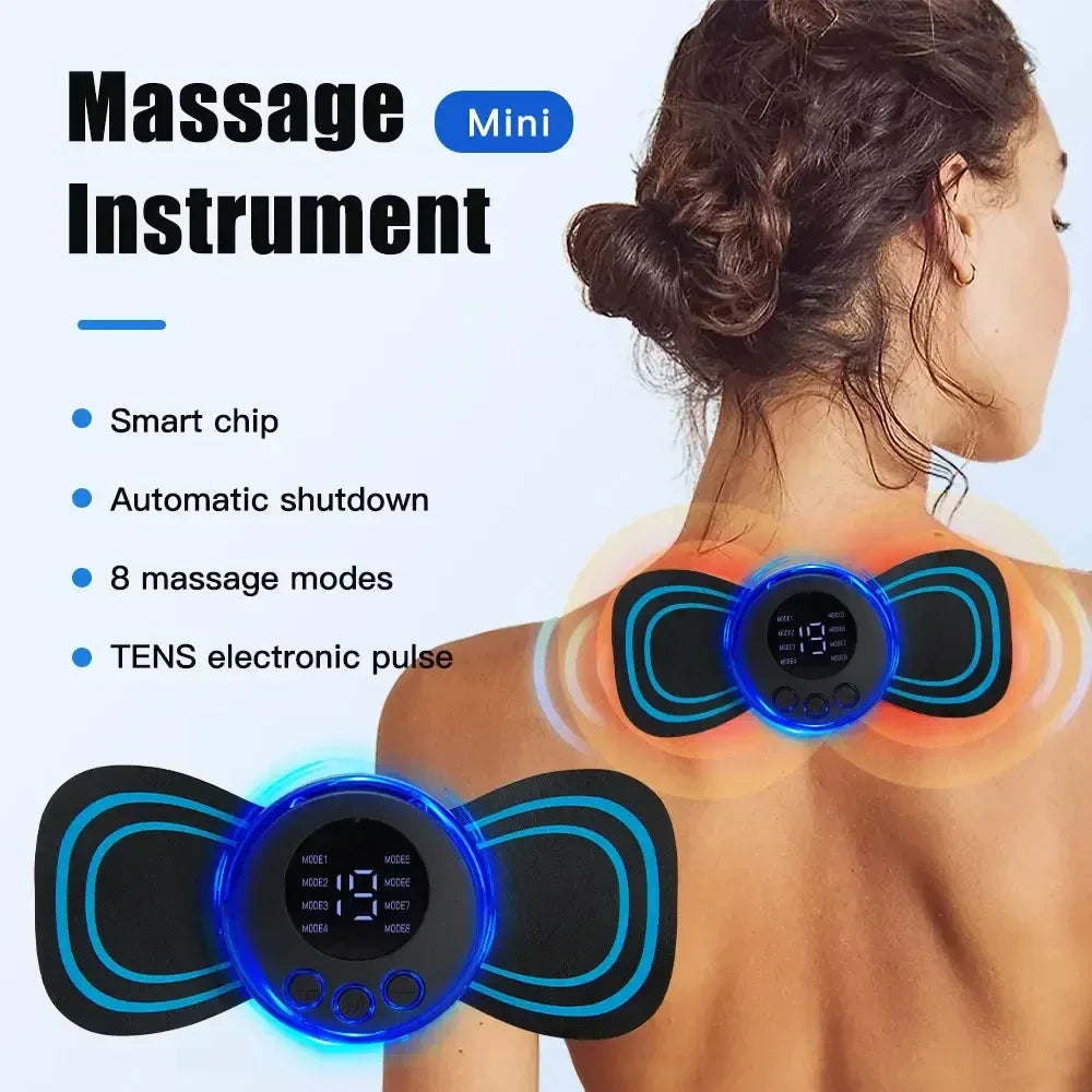 Mini Electric EMS Neck Massager With 8 Modes 19 Gears - Omega Lifestyles