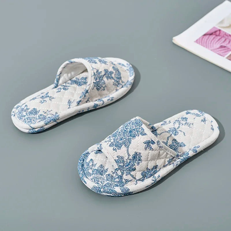 Cotton Floral Lightweight Antislip Indoor Women’s Slippers