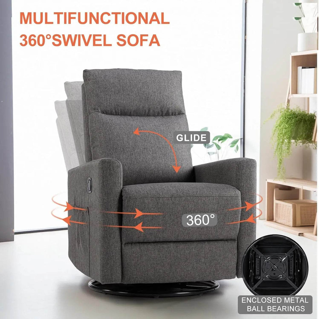 360 Swivel High Back Recliner Chair - Omega Lifestyles