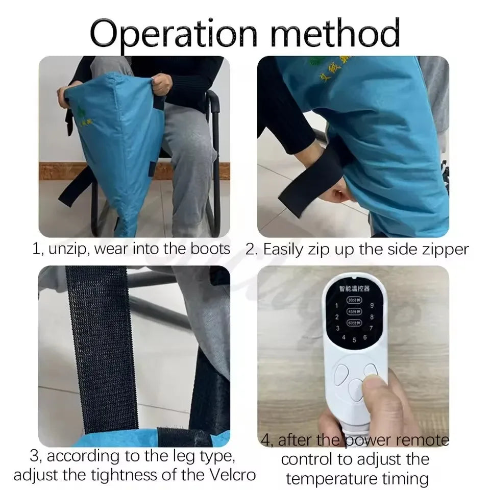 Leg Heating Foot Massager Hot Compress Warmer With Remote - Omega Lifestyles