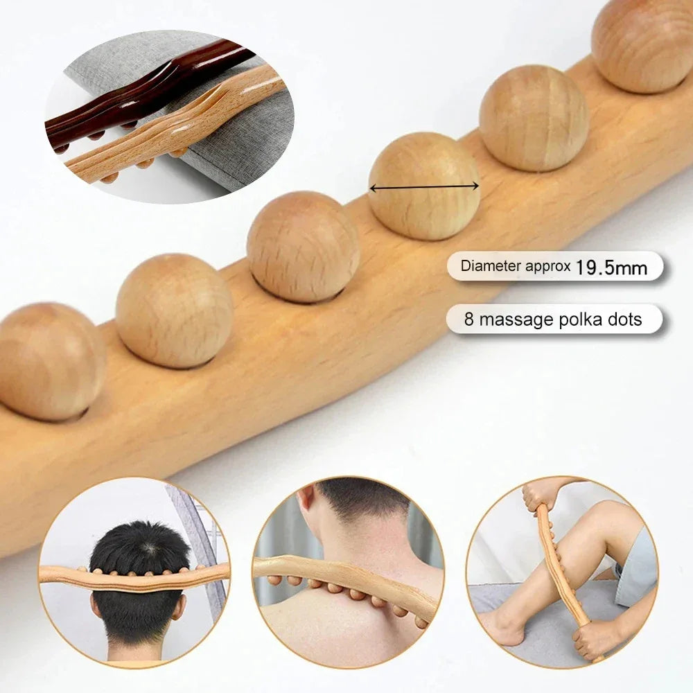 Full Body Carbonized Wood Gua Sha Massage Stick - Omega Lifestyles
