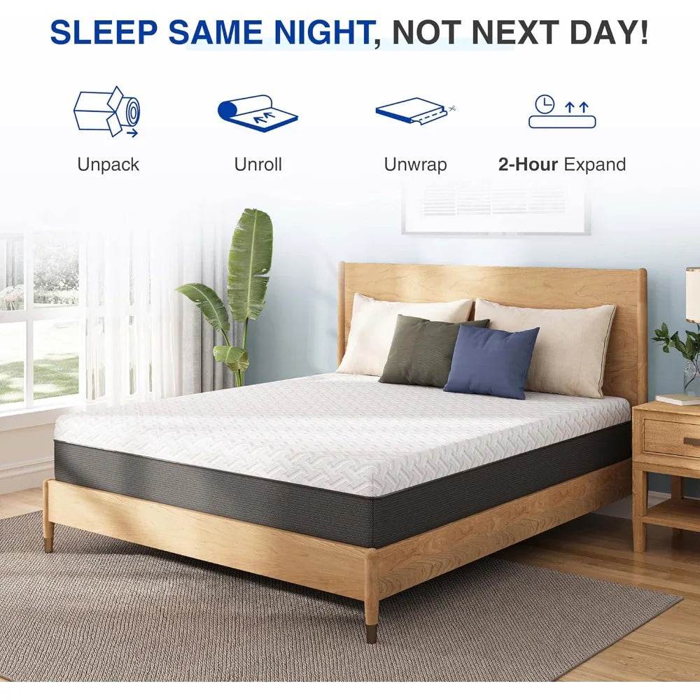 Soft 10-Inch Gel-Infused Memory Foam Mattress - Sleep Galleria