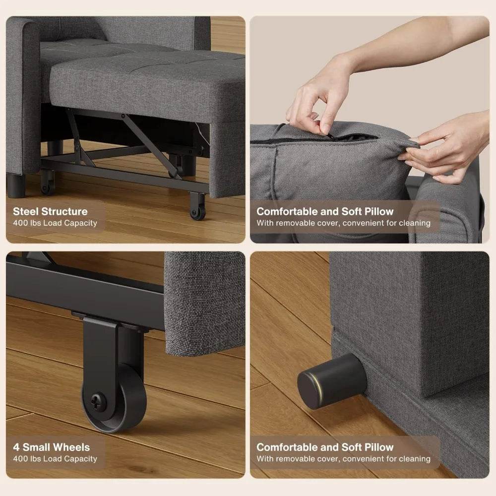 3-in-1 Convertible Sleeper Chair Bed - Omega Lifestyles