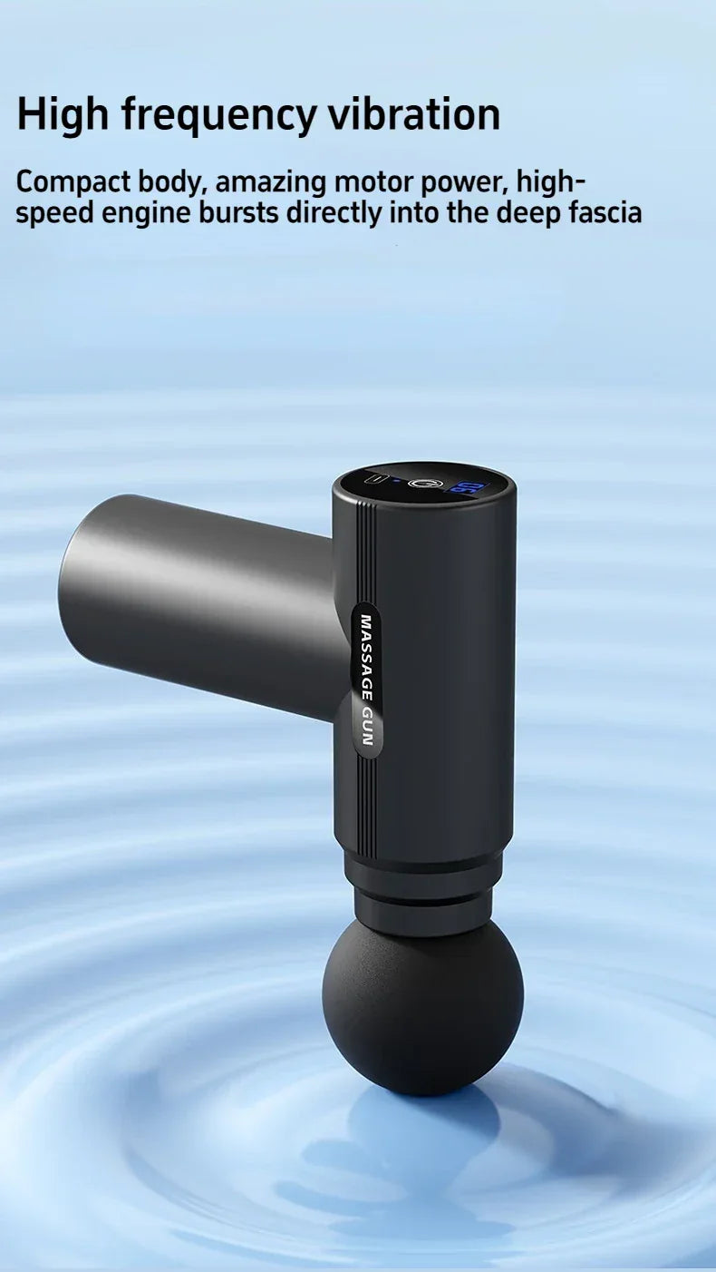 Compact USB Mini Muscle Relaxation Massage Gun With LED Display - Omega Lifestyles