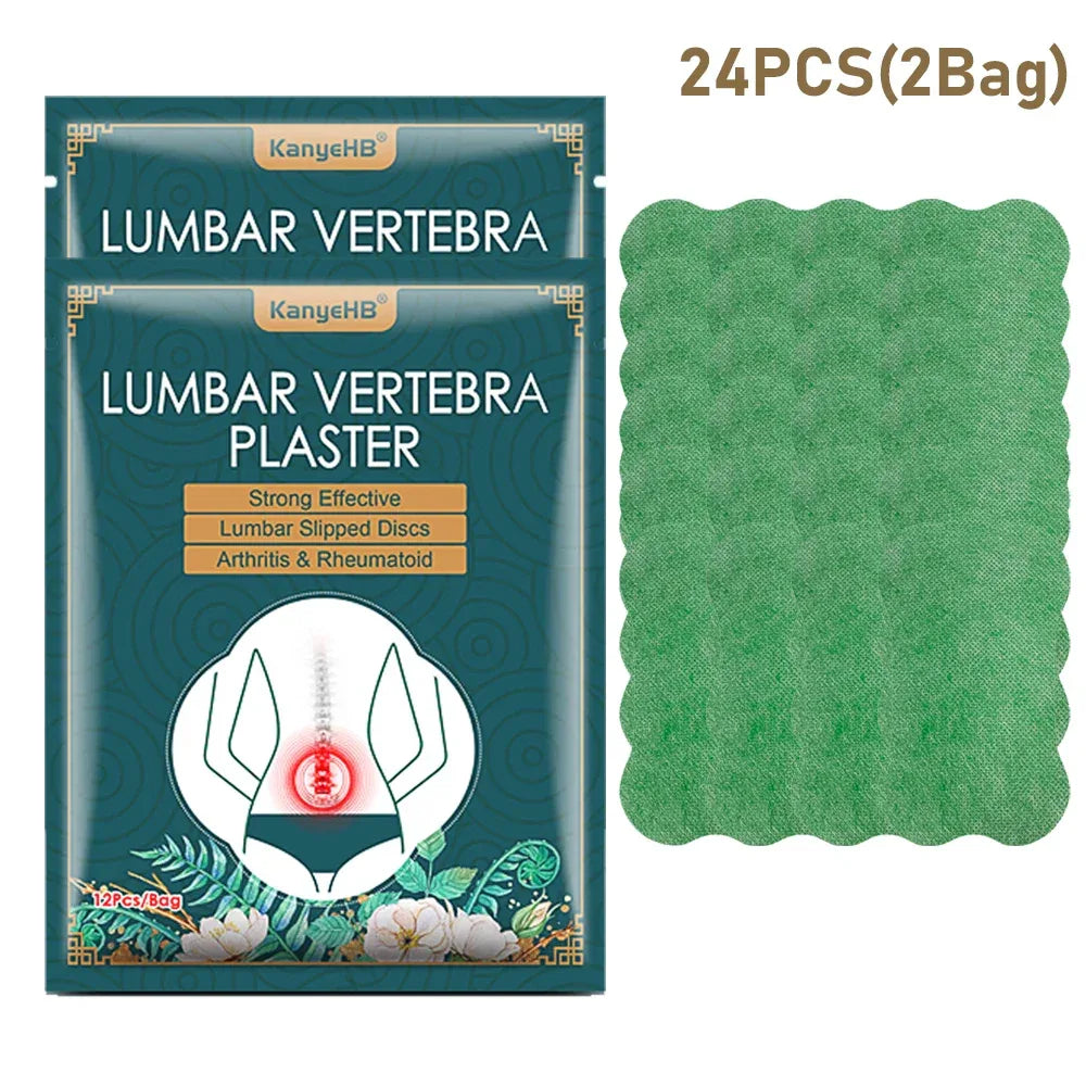 Set Of 12 Wormwood Self-Heating Lumbar Back Patches - Omega Lifestyles
