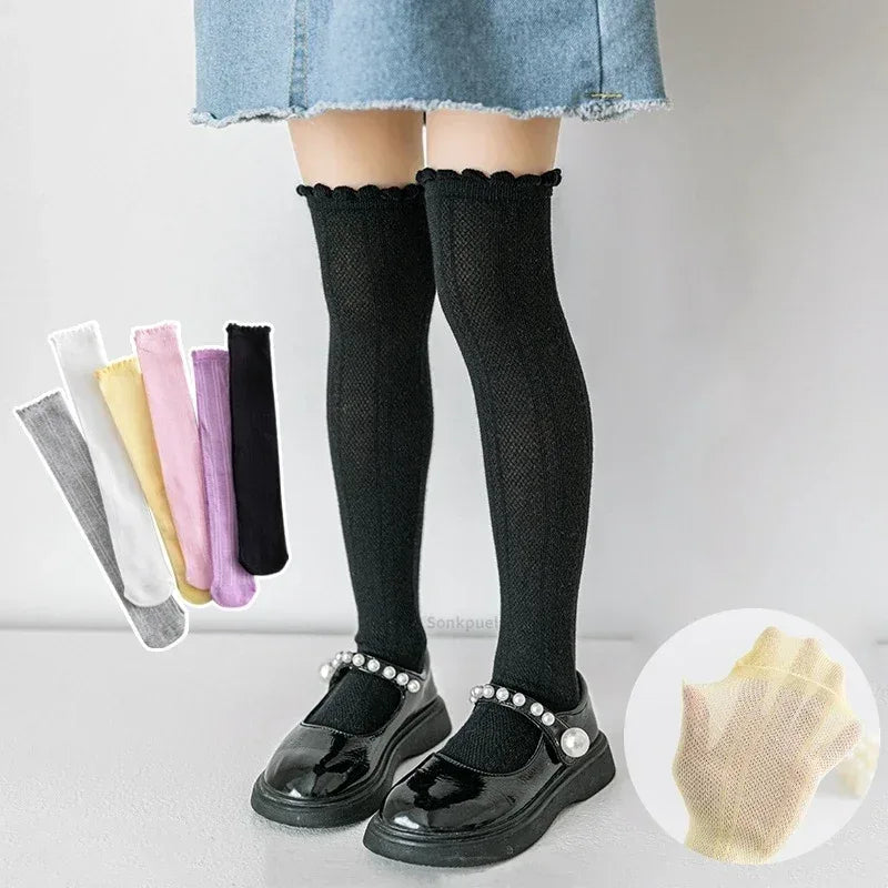 Breathable Cotton Knit Kids Over Knee Socks - Omega Lifestyles