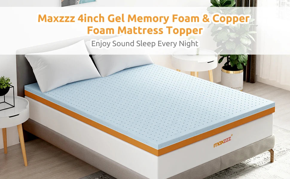 3-Inch Cooling Gel Memory Foam Mattress Topper