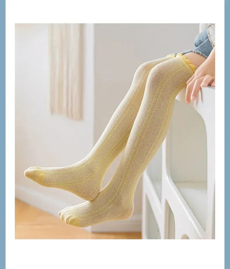 Breathable Cotton Knit Kids Over Knee Socks - Omega Lifestyles