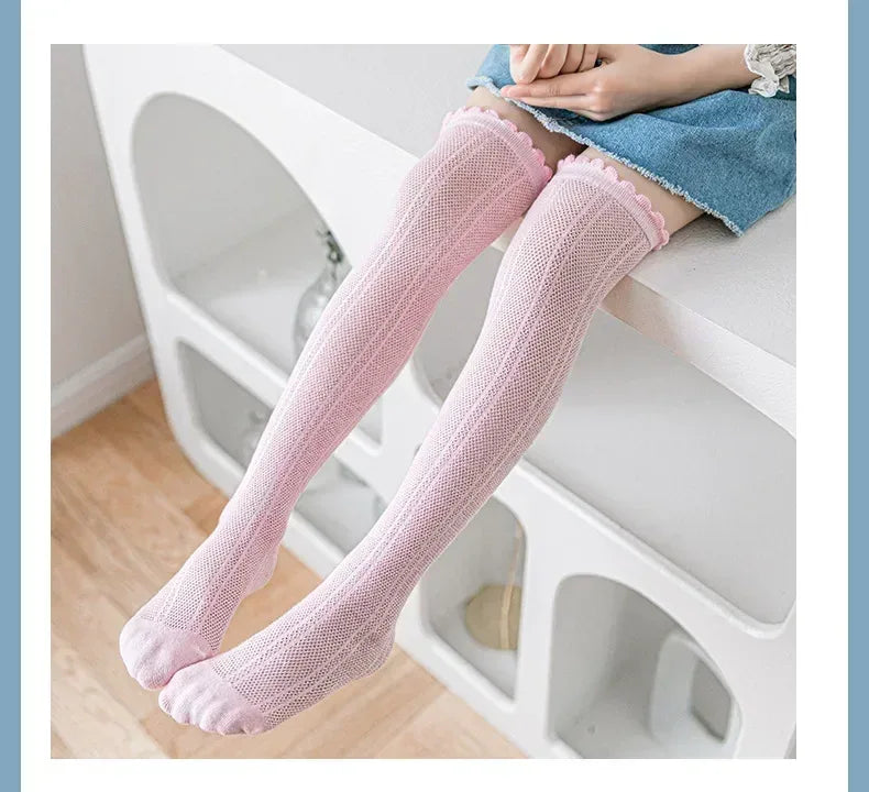 Breathable Cotton Knit Kids Over Knee Socks - Omega Lifestyles
