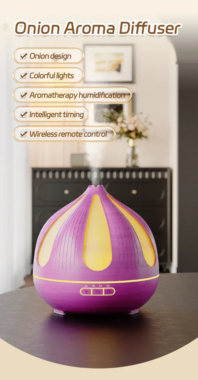 Ultrasonic Remote Control Oil Diffuser With LED Nightlight - Omega Lifestyles