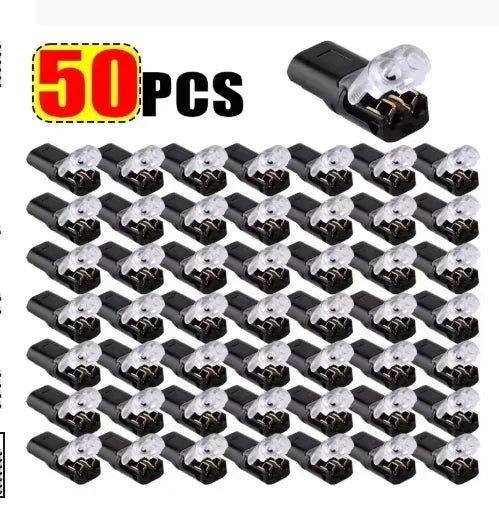 Waterproof ABS 2-Pin Wire Connector 50-Piece Set - Omega Lifestyles