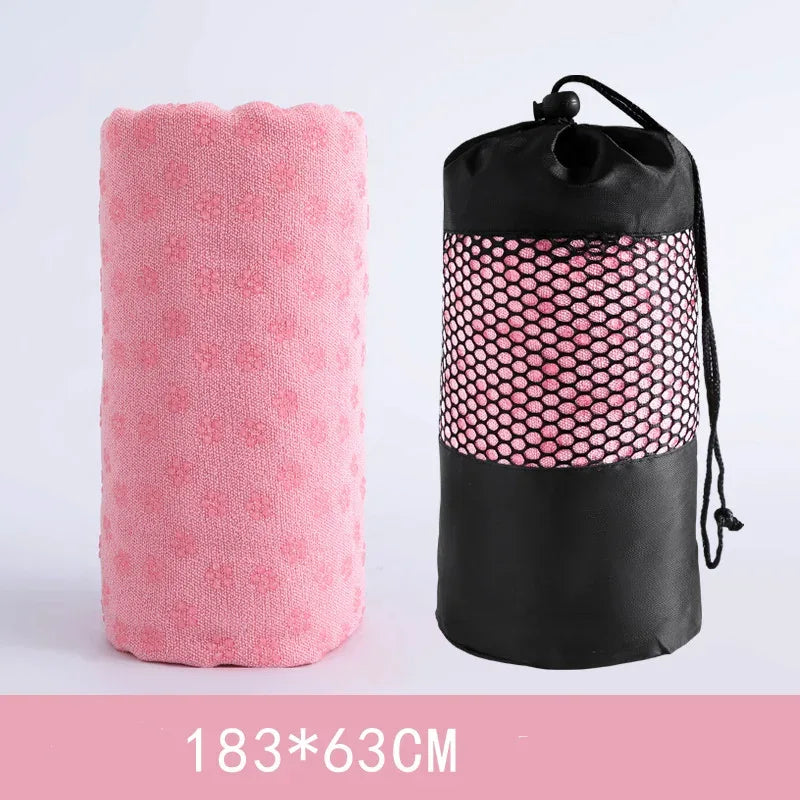 Non-Slip Sweat-Absorbent PVC Yoga Towel Mat 183x63cm - Omega Lifestyles