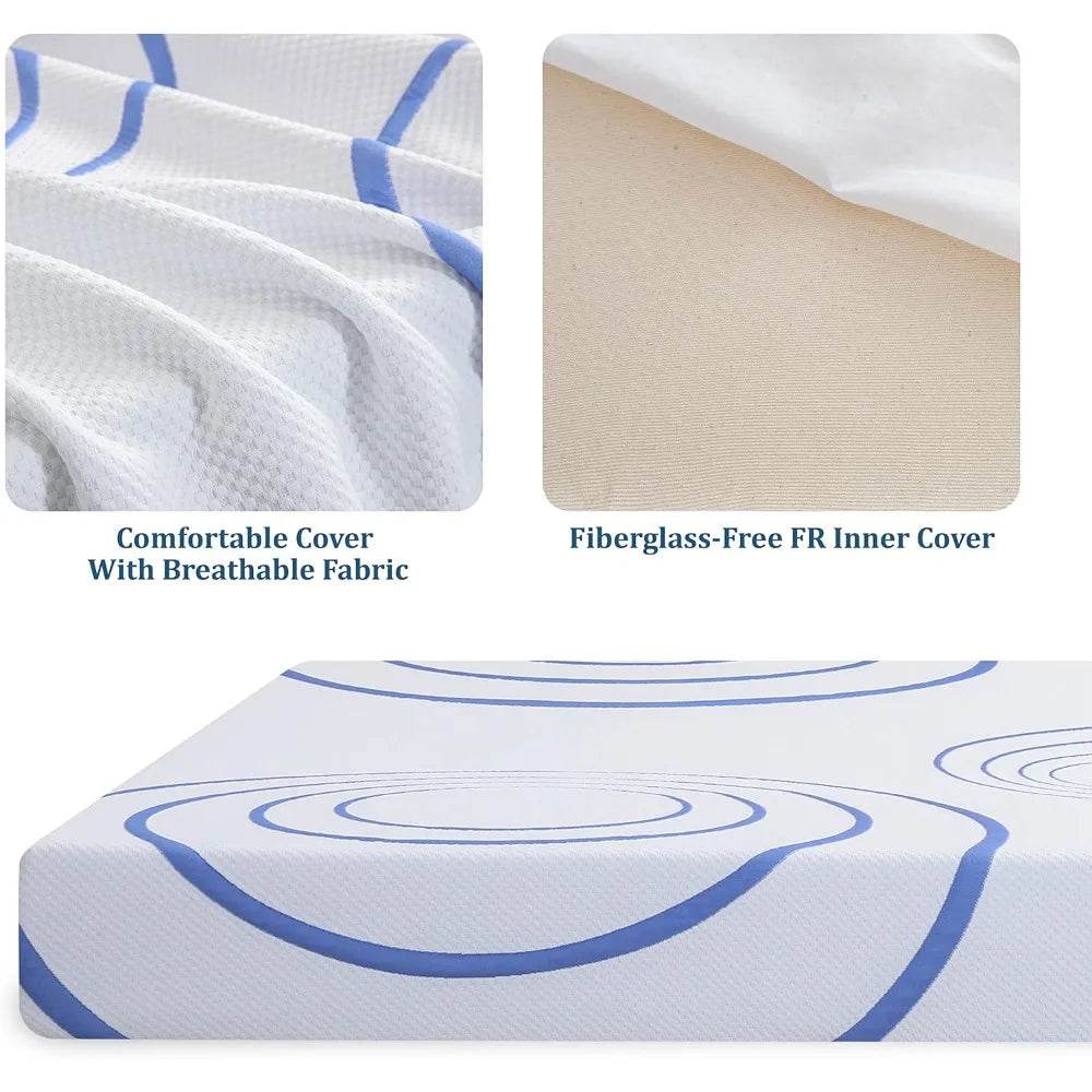 Medium Charcoal Gel Memory Foam Mattress - Sleep Galleria