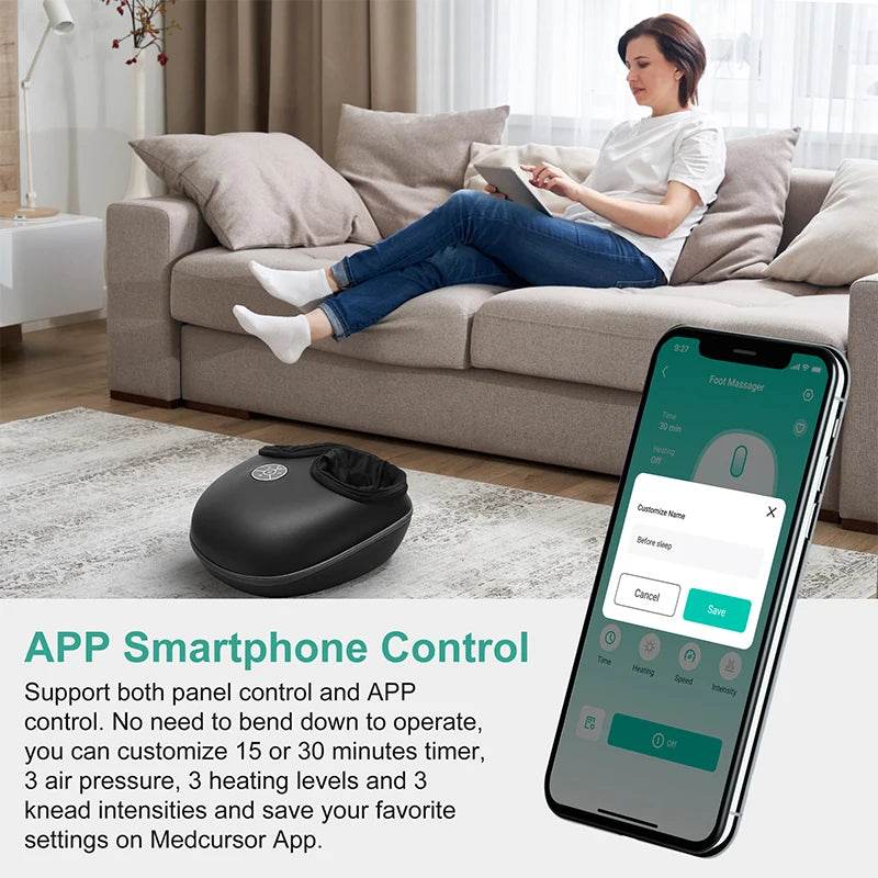 Smart Bluetooth Foot Massager with Heating and Air Compression - Sleep Galleria