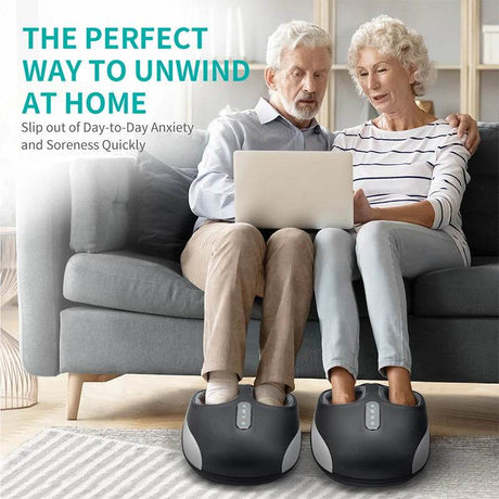 Shiatsu Foot Massager Machine with Heat Air Compression - Sleep Galleria