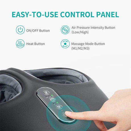 Shiatsu Foot Massager Machine with Heat Air Compression - Sleep Galleria