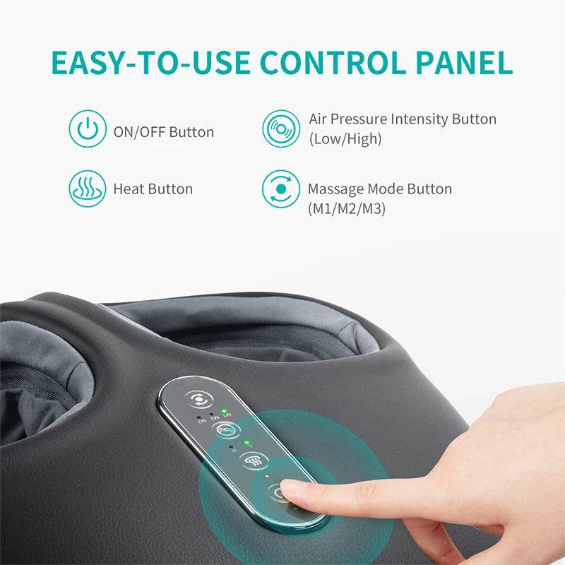 Shiatsu Foot Massager Machine with Heat Air Compression - Omega Lifestyles