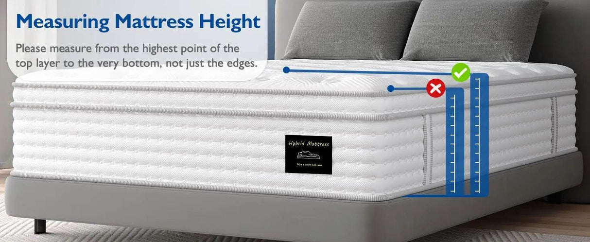 Medium Hybrid Gel Memory Foam Pocket Spring Mattress - Sleep Galleria