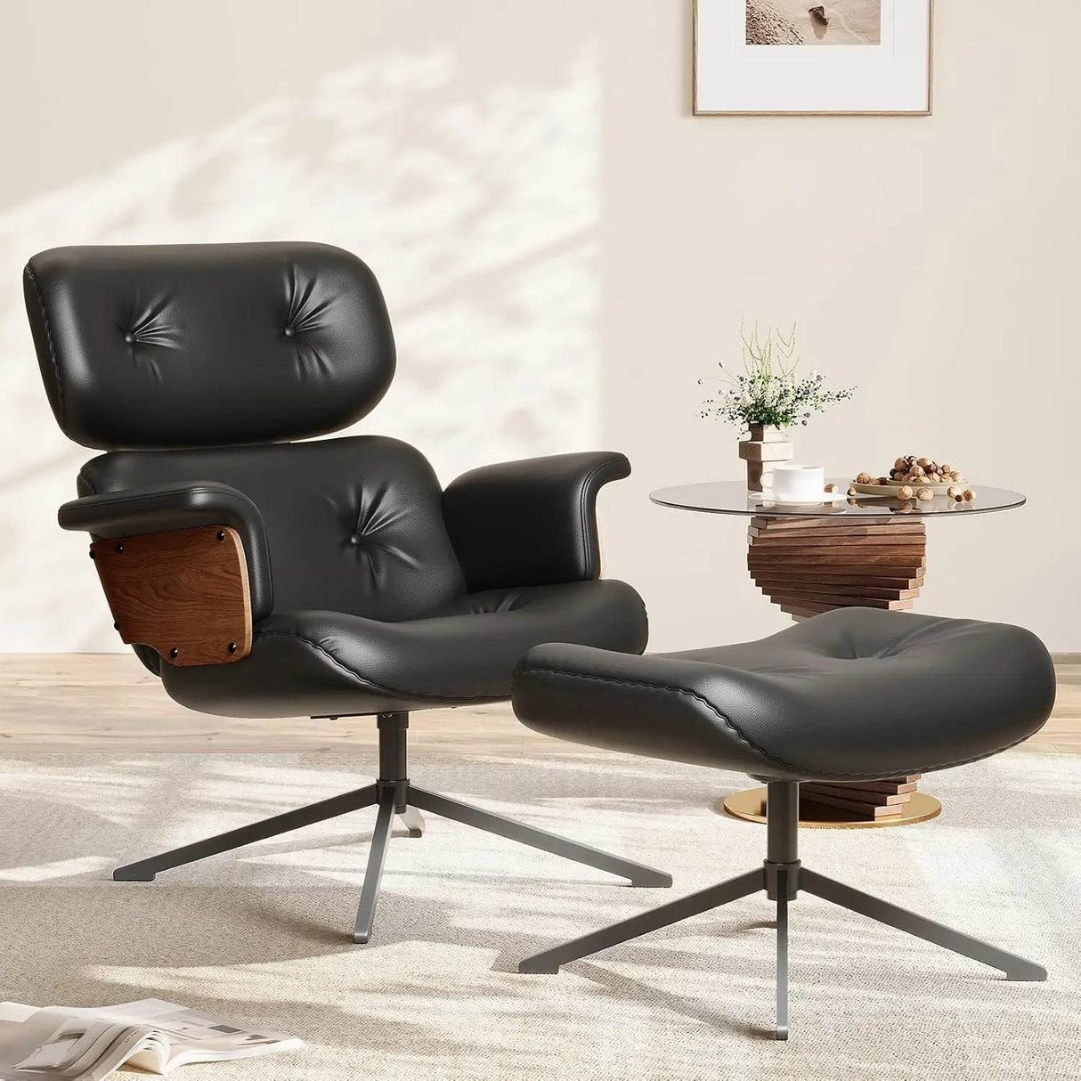 Mid Century Reclining Swivel Chair - Omega Lifestyles