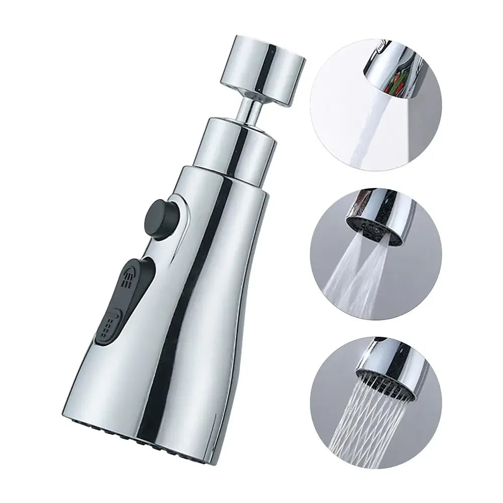 3-in-1 Rotating Kitchen Faucet Extender With Sprayer - Omega Lifestyles