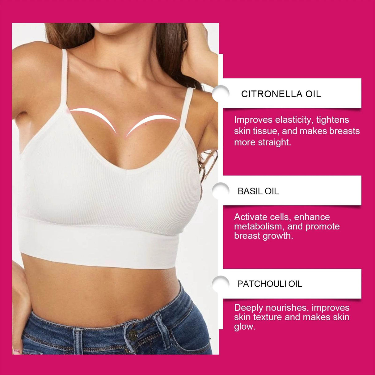 Breast Firming Massage Oil Elasticity Enhancing Care