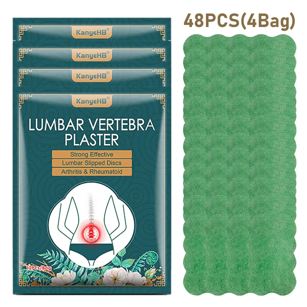 Set Of 12 Wormwood Self-Heating Lumbar Back Patches - Omega Lifestyles