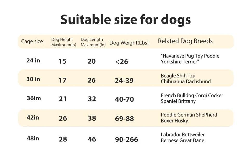 42-Inch Folding Heavy Duty Metal Wire Dog Crate - Sleep Galleria