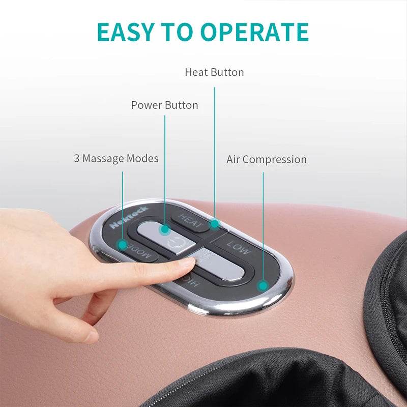 Electric Foot Massager with Heat Compression Shiatsu Therapy - Omega Lifestyles
