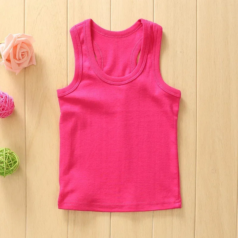 Kids Cotton Sleeveless Casual Vest Top - Omega Lifestyles