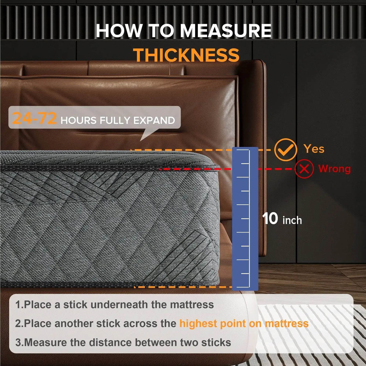 Medium Hybrid Gel Memory Foam Mattress - Omega Lifestyles