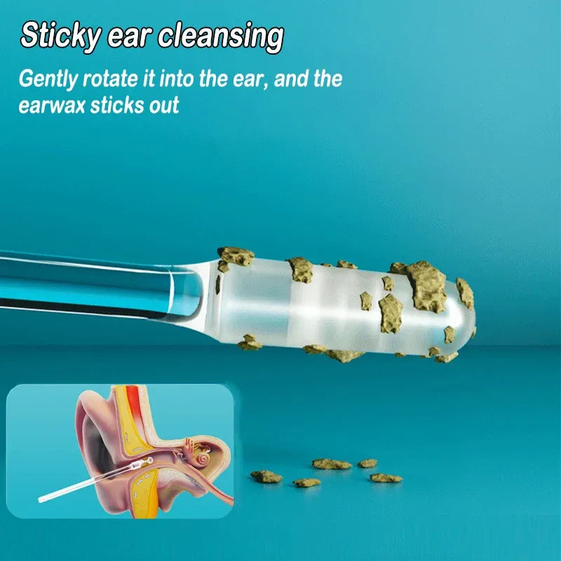 Pack Of 24 Soft Rubber Tip Sticky Ear Cleaning Cotton Swabs - Omega Lifestyles