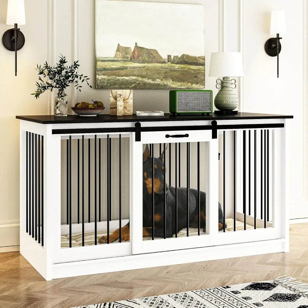 Extra Large Indoor Heavy Duty Furniture-Style Dog Crate - Omega Lifestyles