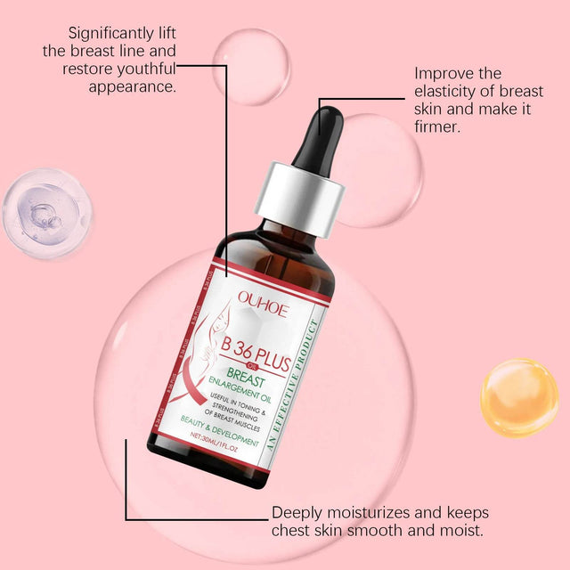 Herbal Breast Enlargement Massage Oil for Elastic Skin - Omega Lifestyles