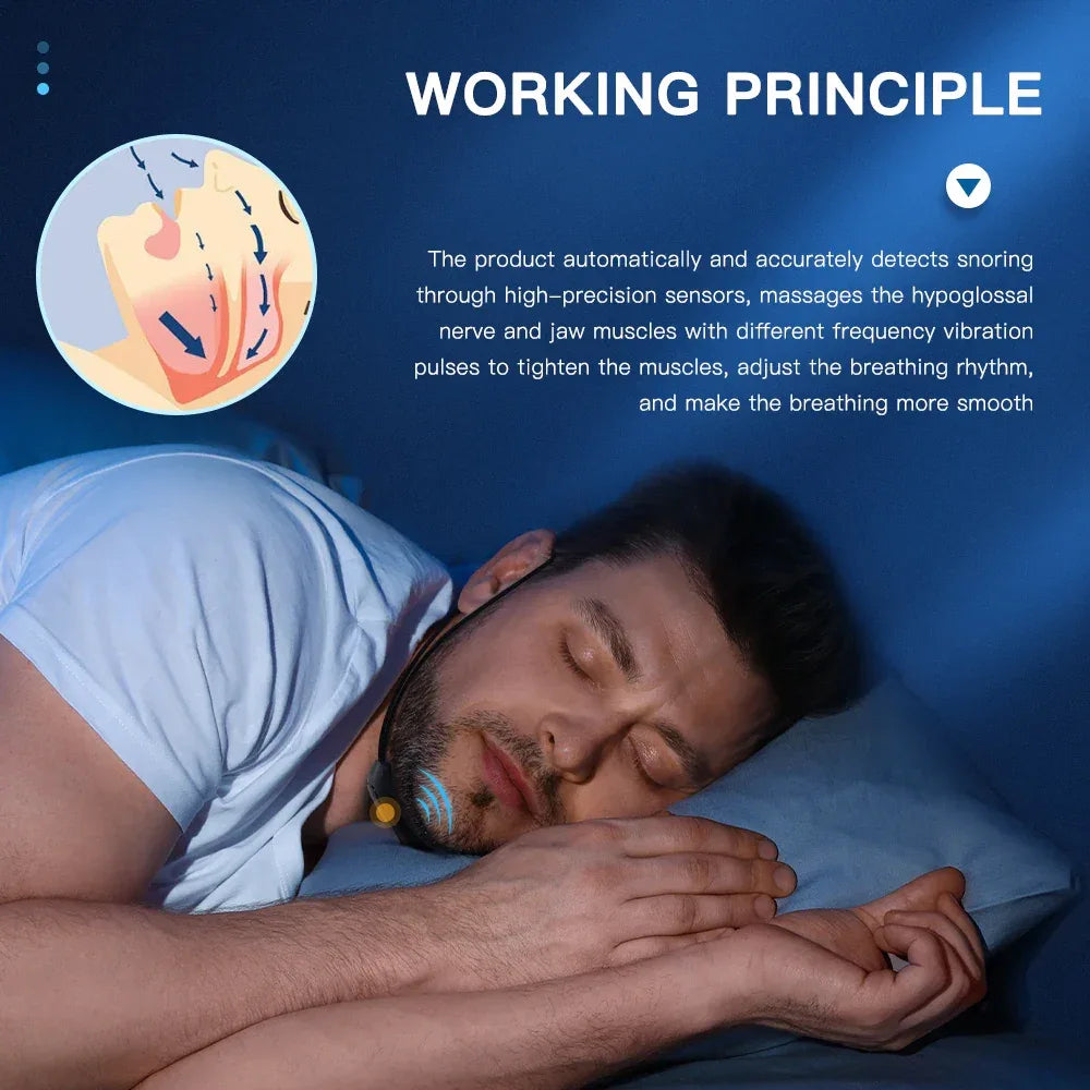 Smart EMS Pulse Stop Snore Portable Anti-Snoring Device - Omega Lifestyles