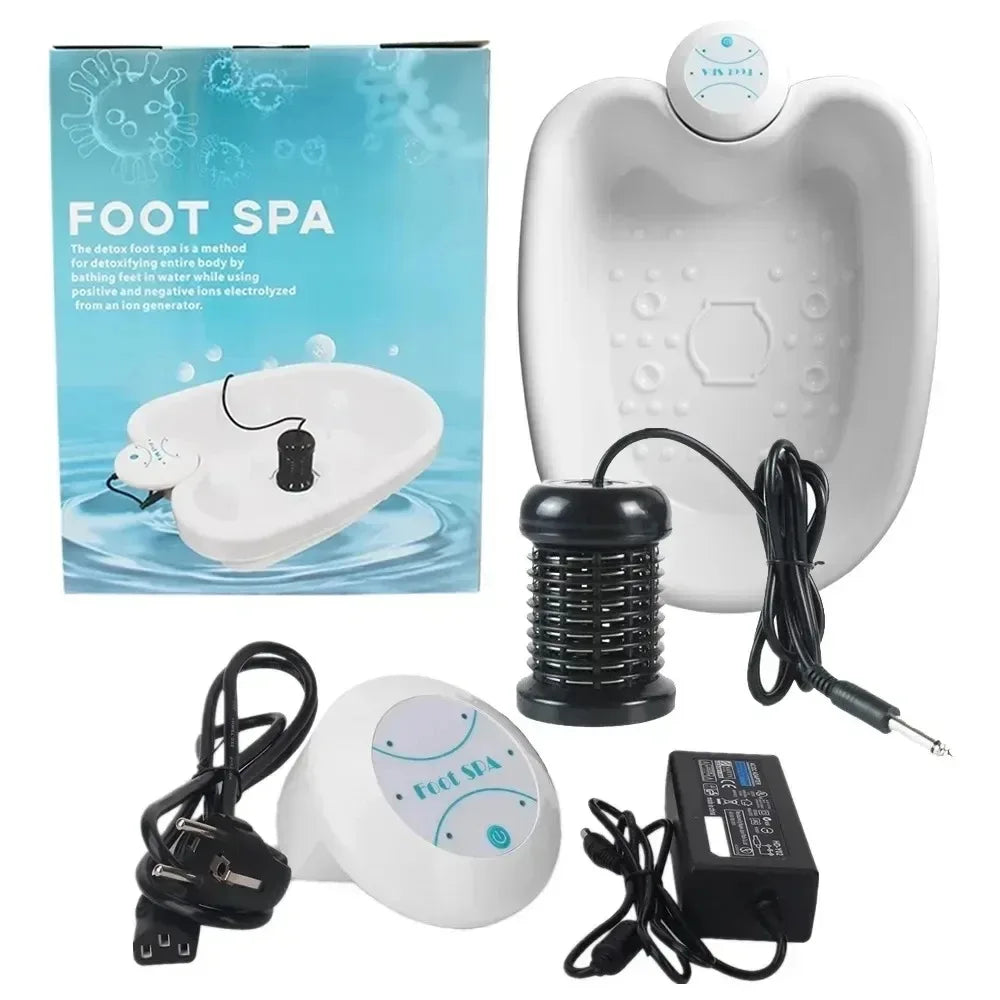 Detoxifying Ionic Foot Bath Electric Hydrotherapy Massage Device - Omega Lifestyles
