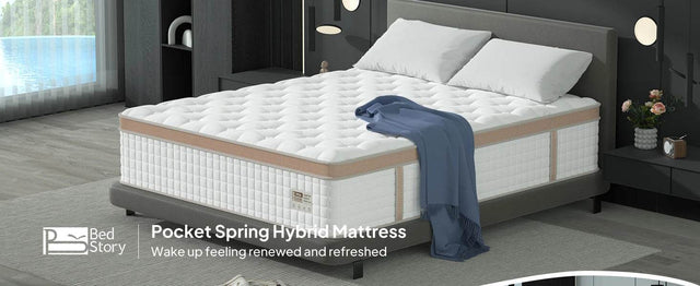 Medium Gel-Infused Hybrid Memory Foam Mattress - Omega Lifestyles