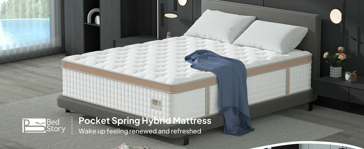 Medium 14-Inch Gel Memory Foam Pocket Spring Hybrid Mattress