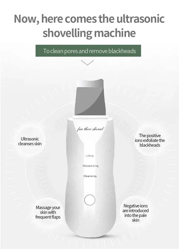 Deep Vibrate Ultrasonic Facial Skin Scrubber Cleaner - Omega Lifestyles