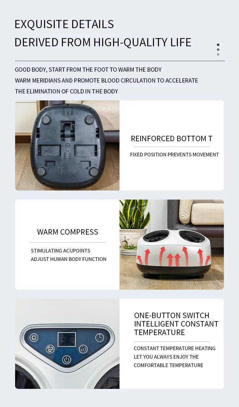 Automatic Heated Kneading Foot Massager Therapy Machine - Omega Lifestyles