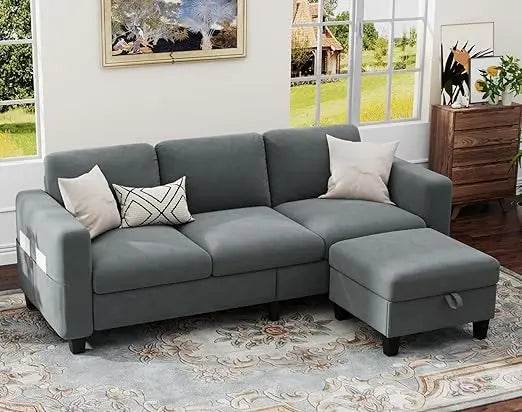 Modern Convertible L Shaped Sectional Sofa - Omega Lifestyles